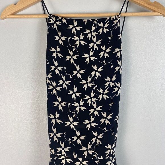 Tanya Taylor Asymmetrical Floral 100% Silk Midi Dress - Picture 4 of 13
